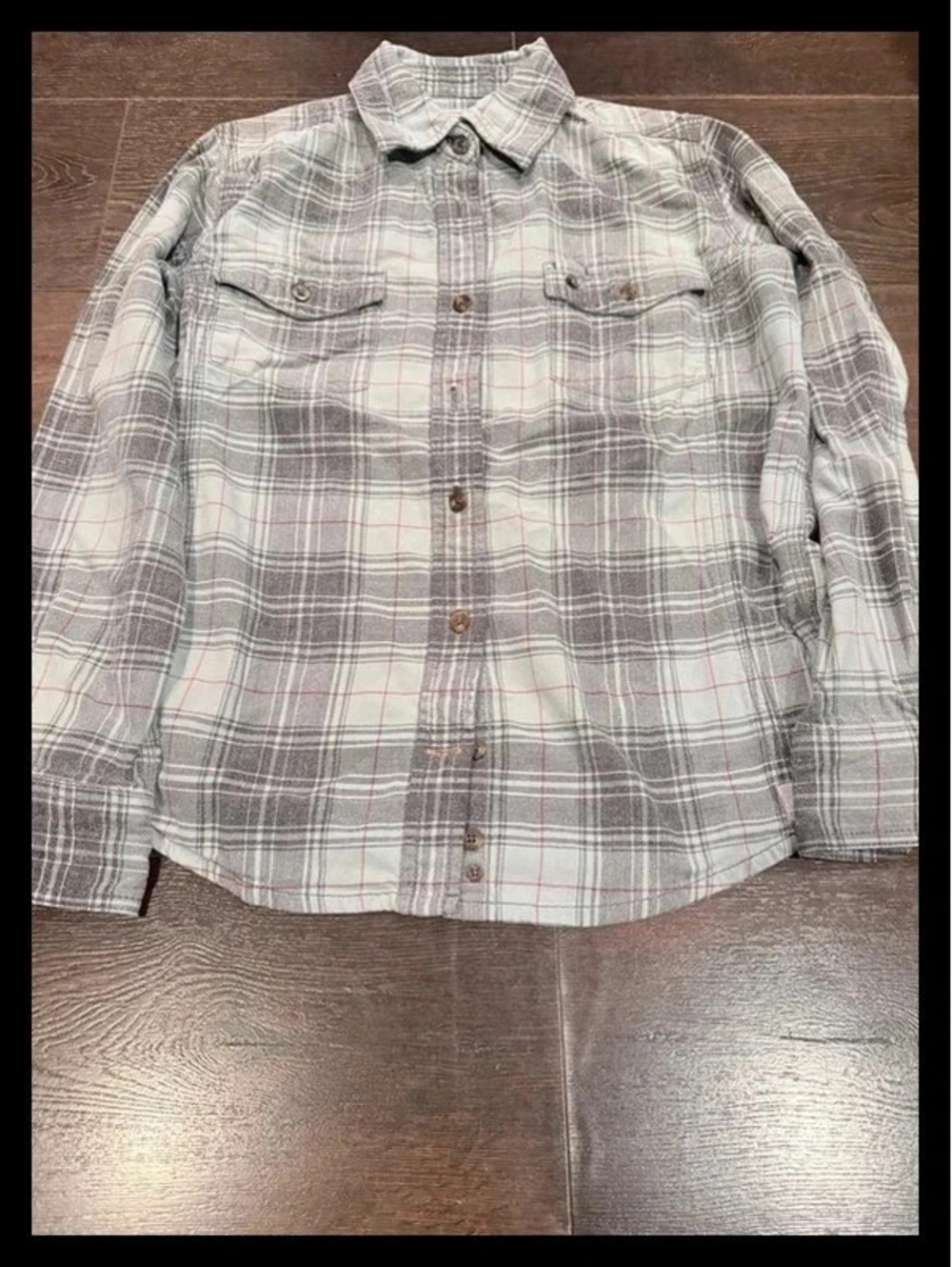Carhartt Women’s Plaid Flannel Button-Up Shirt Size S (4/6) Long Sleeve C6
